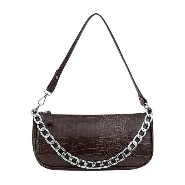 Retro Alligator Pattern Women Messenger Flap Handbags PU Leather Street Casual Solid Zipper Shoulder Bags Bolsa Mujer 2019 New