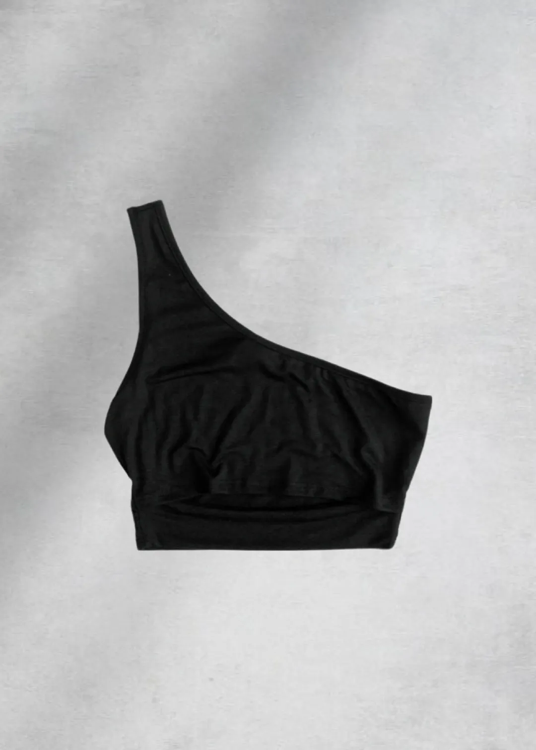 Riley Asymmetrical Crop Top - Black