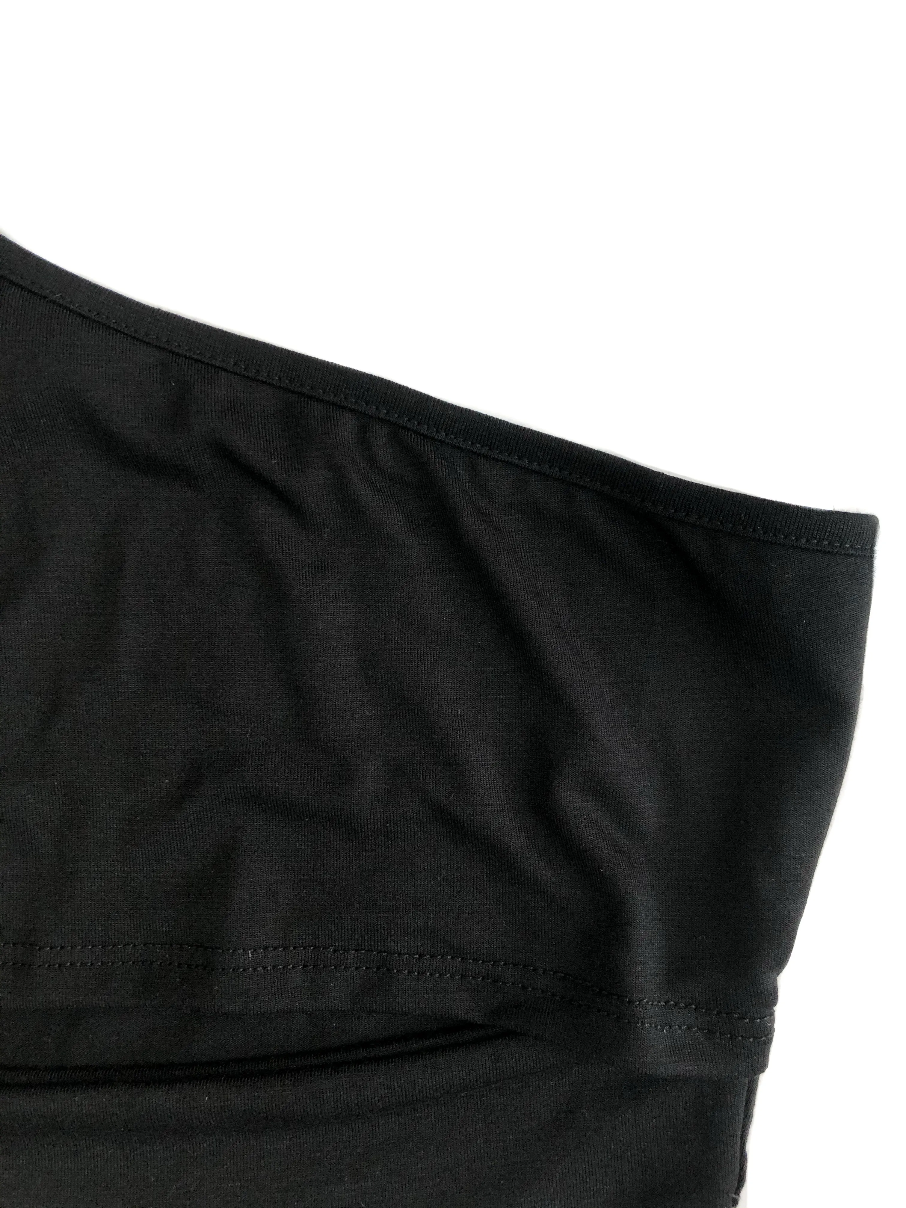 Riley Asymmetrical Crop Top - Black