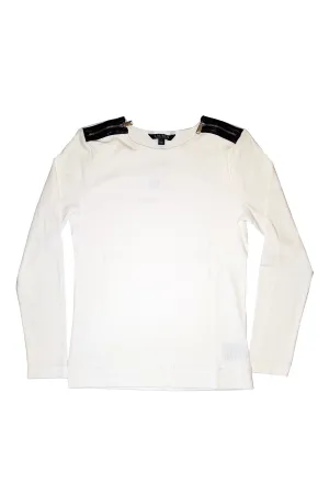 RL Women's Plus Zip-Shoulder Shirt Top