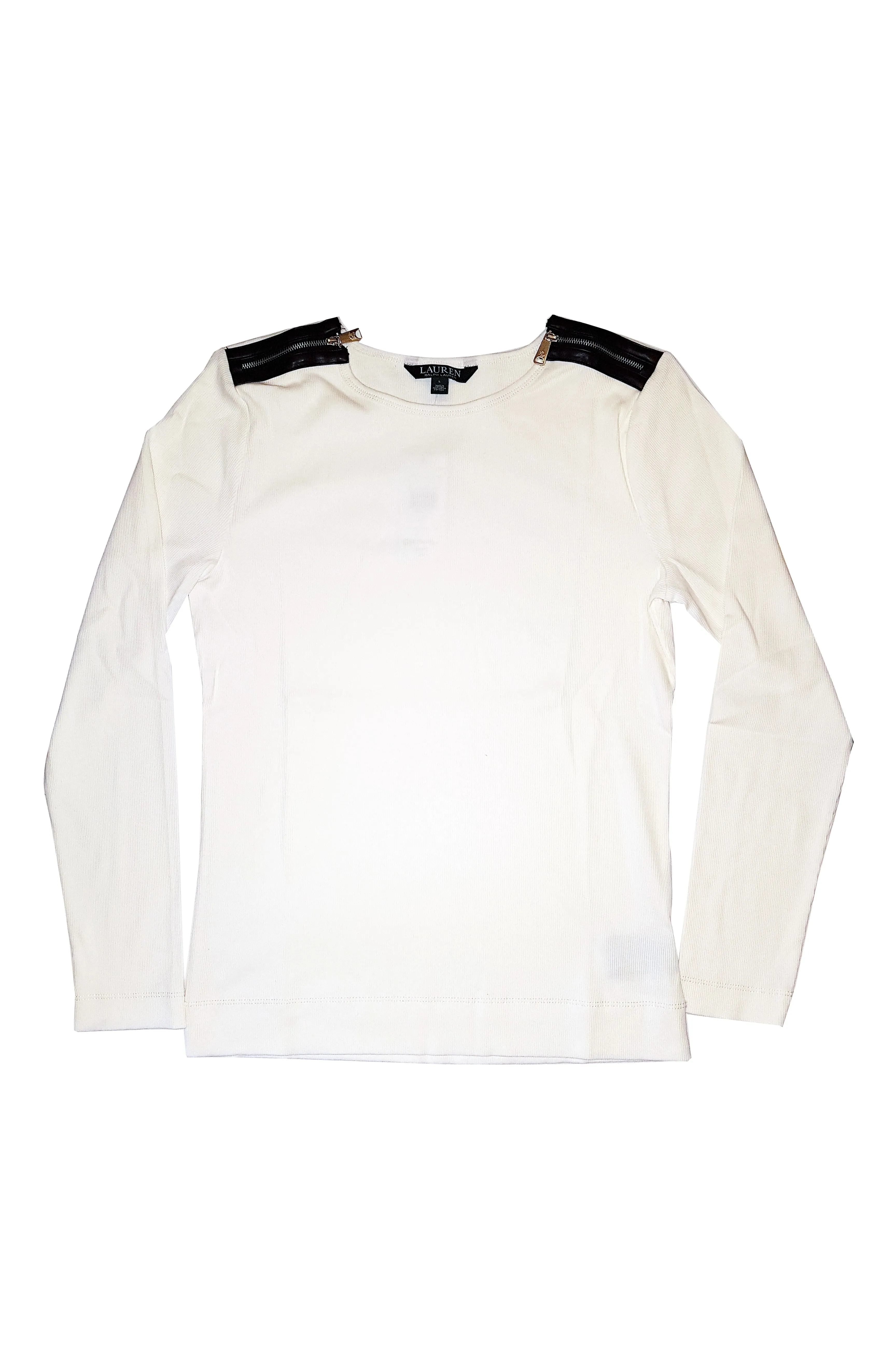 RL Women's Plus Zip-Shoulder Shirt Top