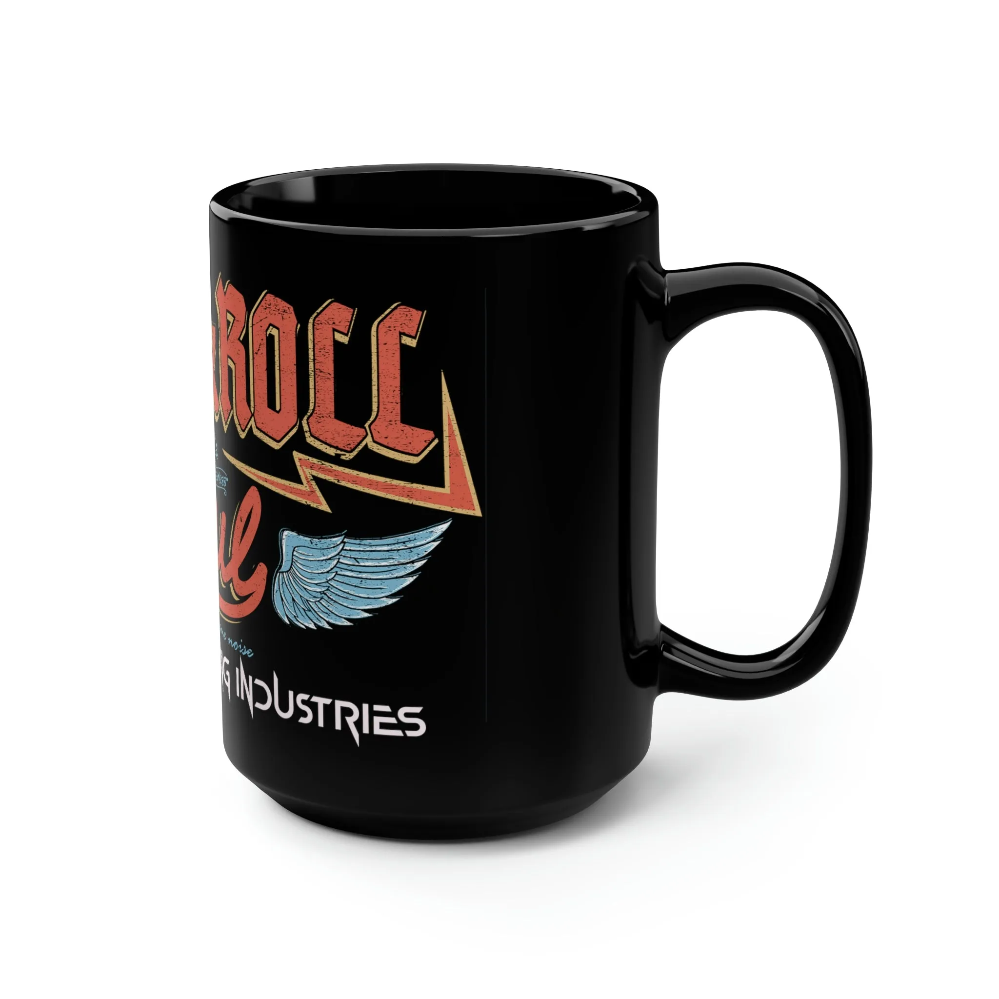 Rock N Roll Soul Black Mug, 15oz