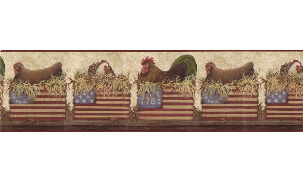Roosters b10179 Wallpaper Border
