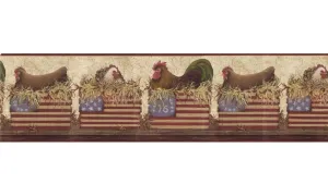 Roosters b10179 Wallpaper Border