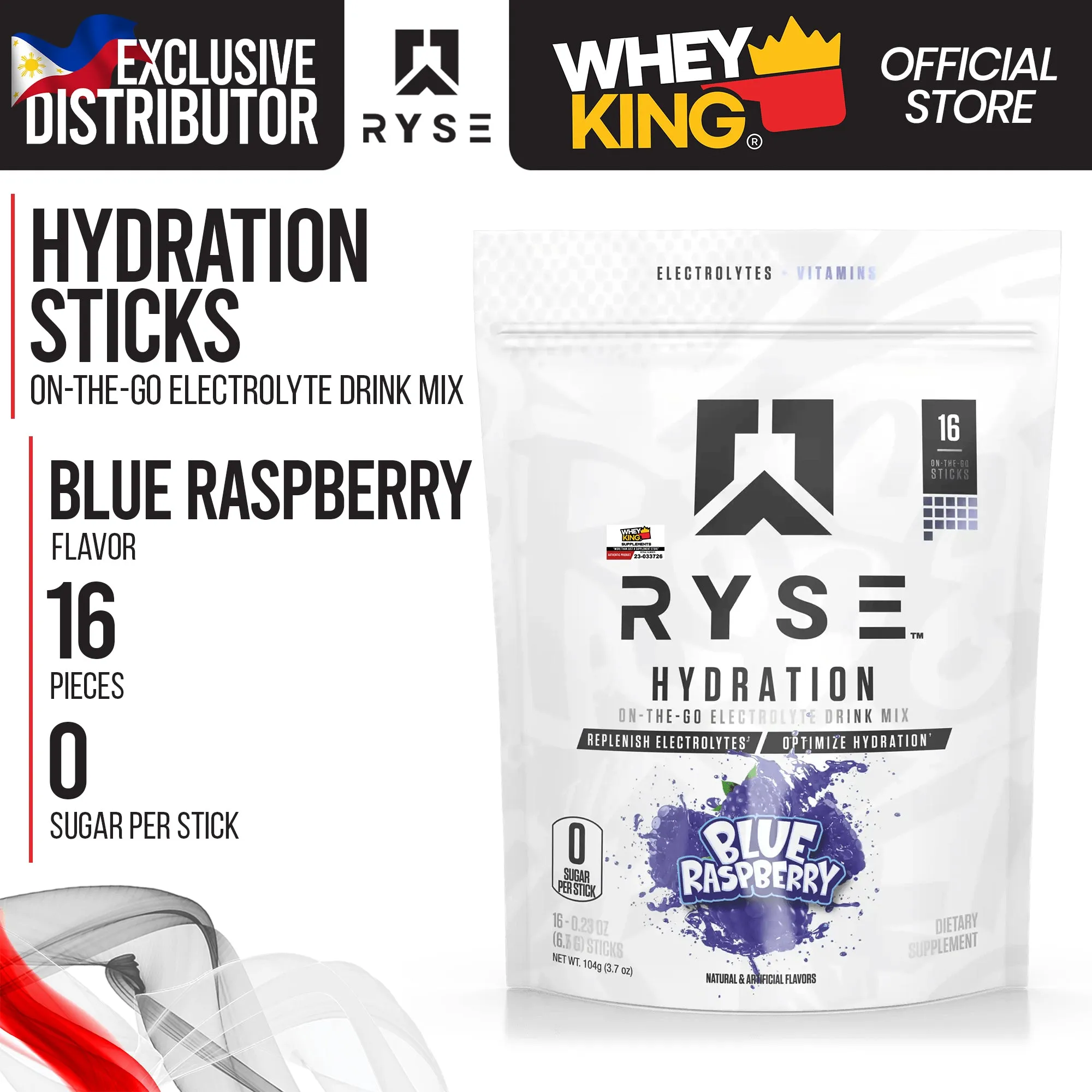 RYSE Hydration Sticks Hydration & Electrolytes