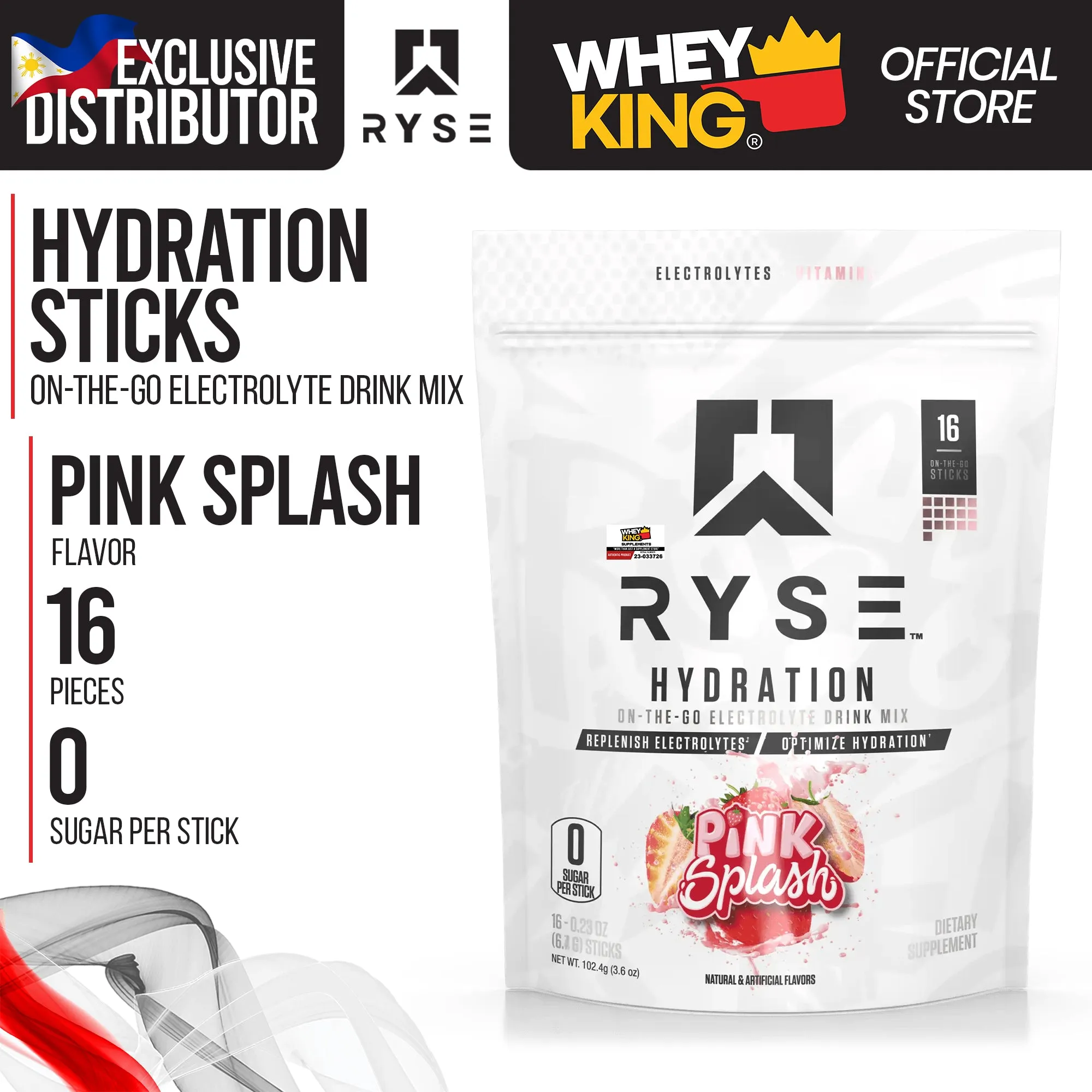 RYSE Hydration Sticks Hydration & Electrolytes