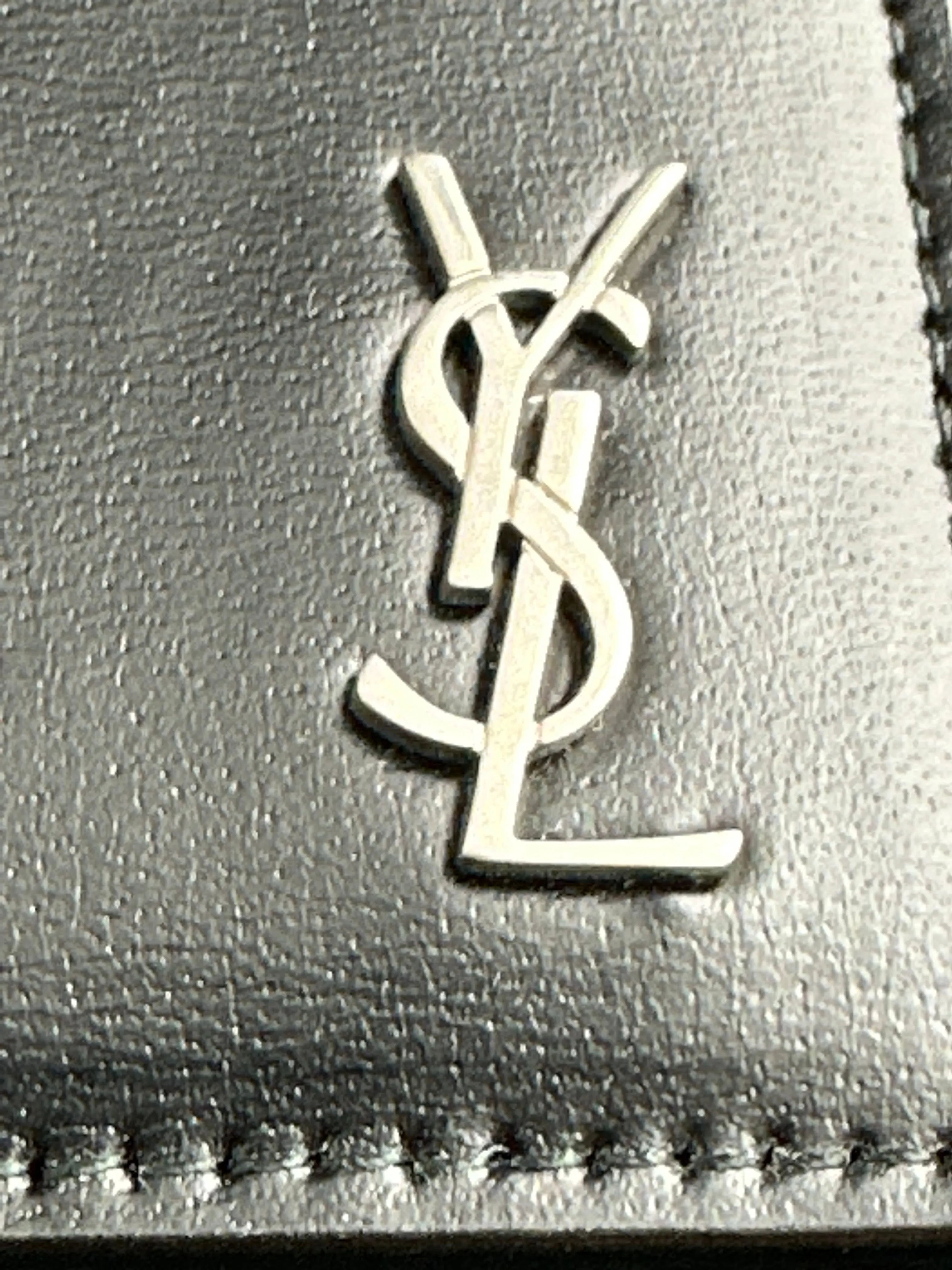 Saint Laurent YSL Black Leather Card Case