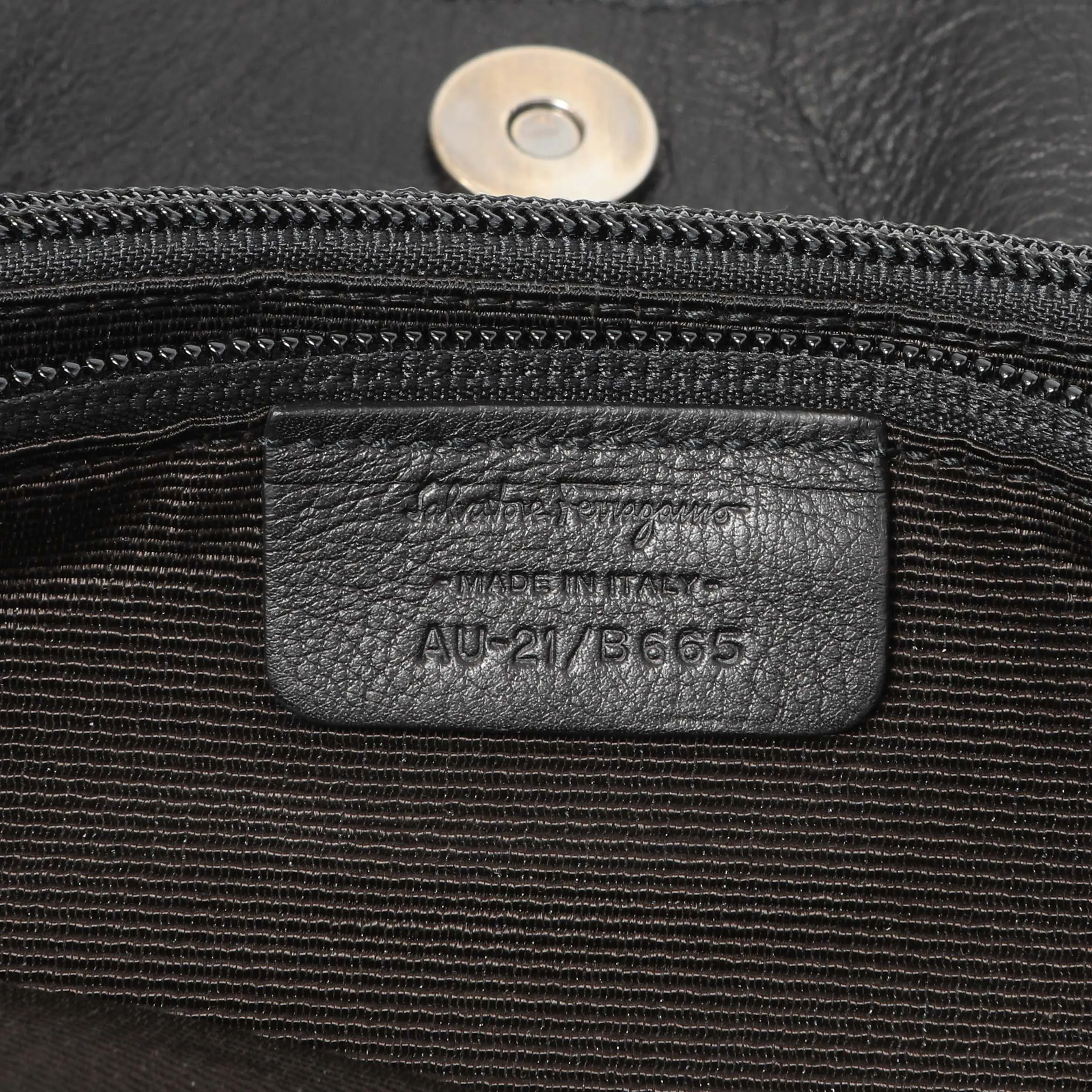 Salvatore Ferragamo Black Calfskin Vara Tote
