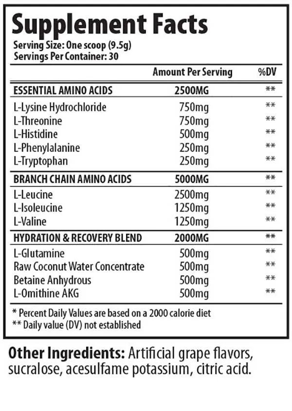 Savage Line Labs BCAAs   EAAs   Hydration, 30 Servings