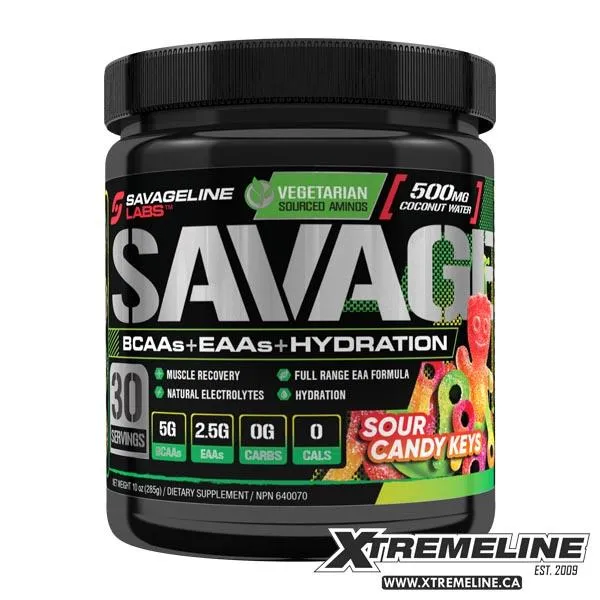 Savage Line Labs BCAAs   EAAs   Hydration, 30 Servings