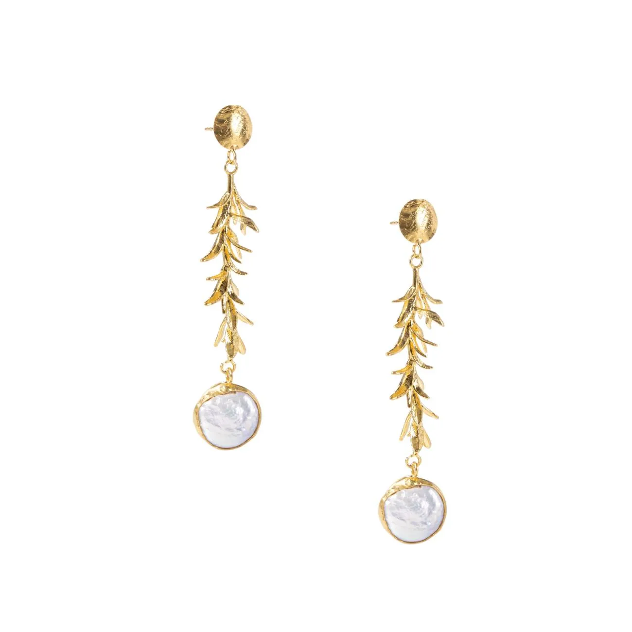 Seagrass Earrings- Pearl