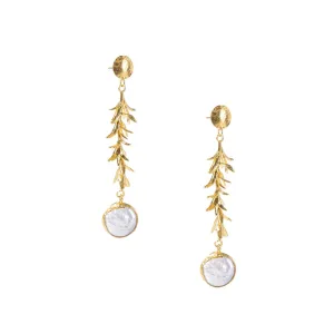 Seagrass Earrings- Pearl