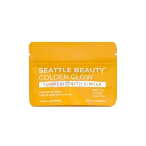 Seattle Gummy Company Seattle Beauty Goma dorada brillante; cúrcuma, jengibre, antioxidante, vegano, sin OMG, sin gluten, todo natural