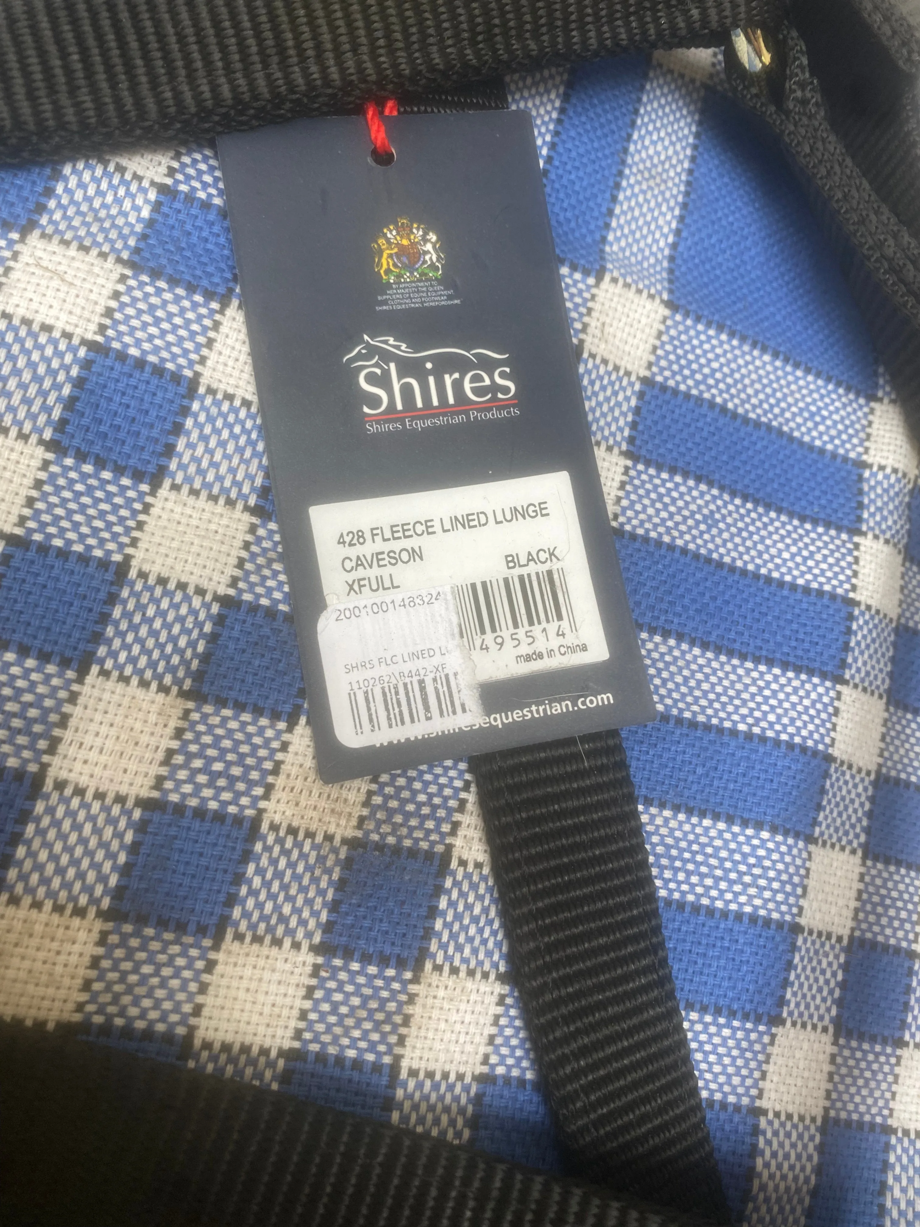 Shires black with brass cavesson headcollar