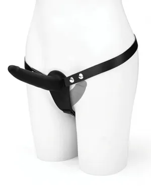 Silicone Strap on Harness  With Internal  Penetration - Black