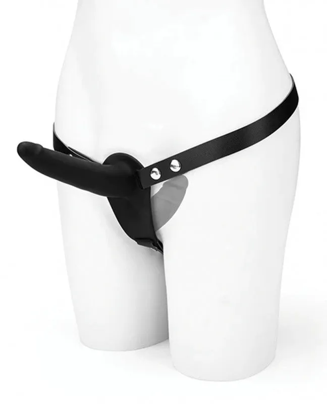 Silicone Strap on Harness  With Internal  Penetration - Black