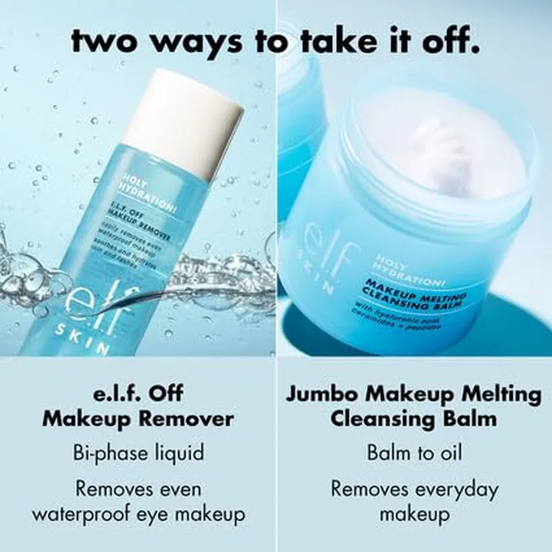 SKIN Holy Hydration! Makeup Melting Cleansing Balm, Face Cleanser & Makeup Remover, Infused with Hyaluronic Acid to Hydrate Skin