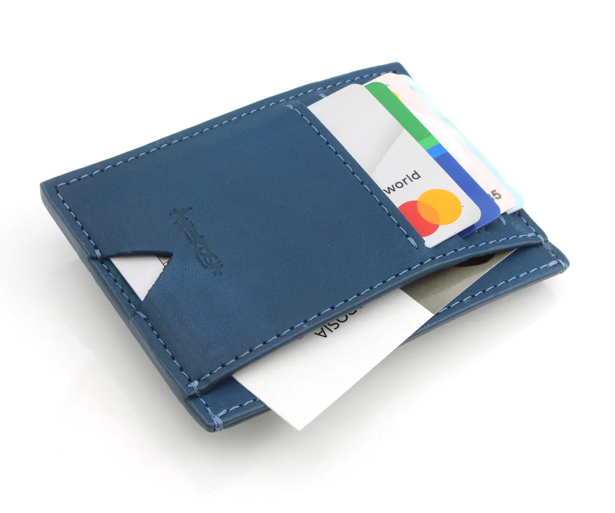 Slim Guy Front Pocket Blue Leather Wallet