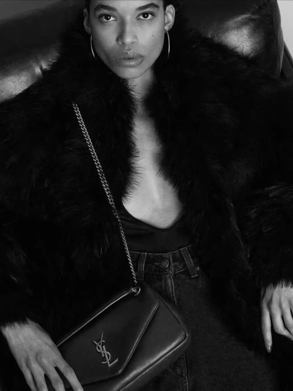 Small Calypso Bag in Shiny Rubis Leather