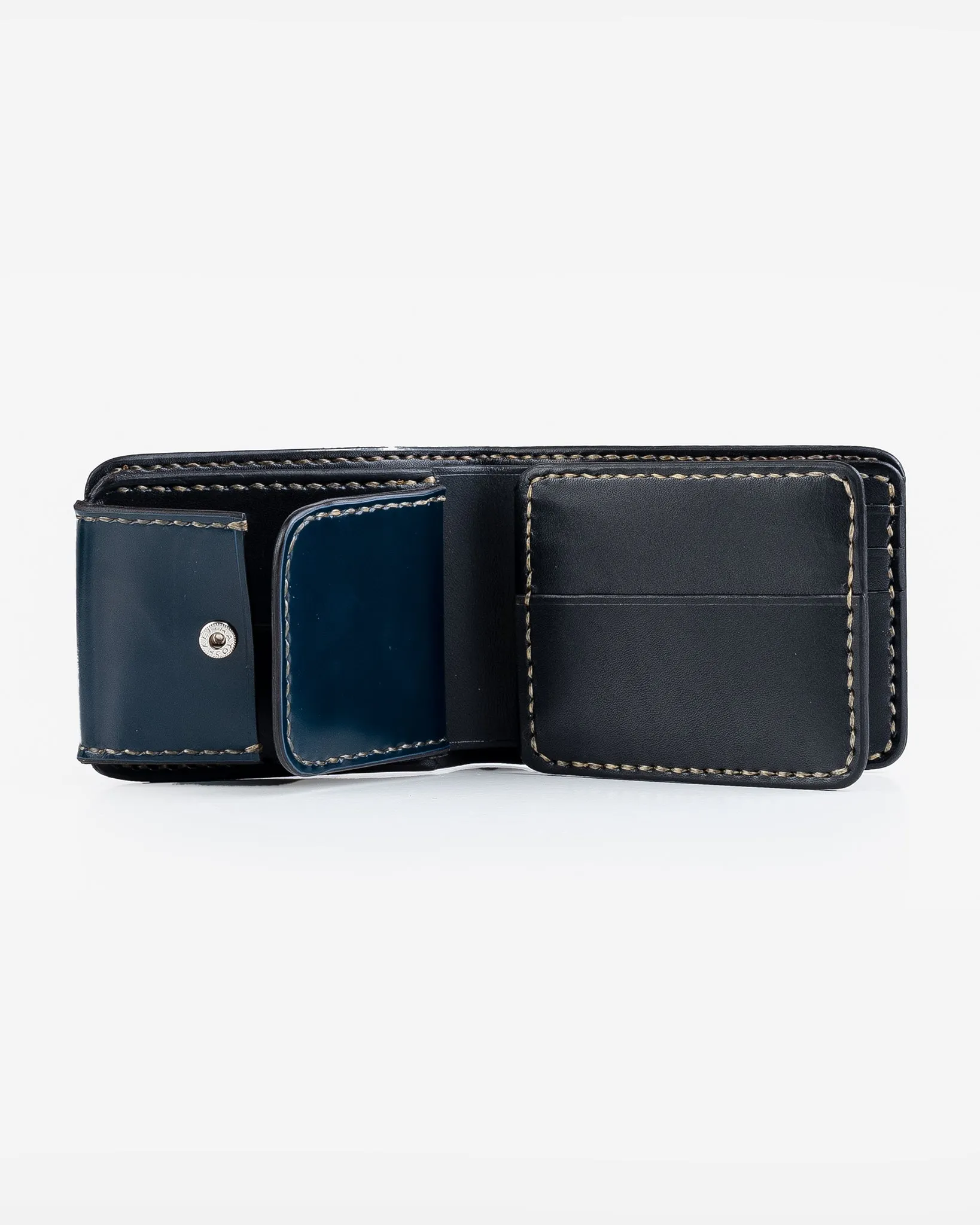 Small Shell Cordovan Wallet - Navy