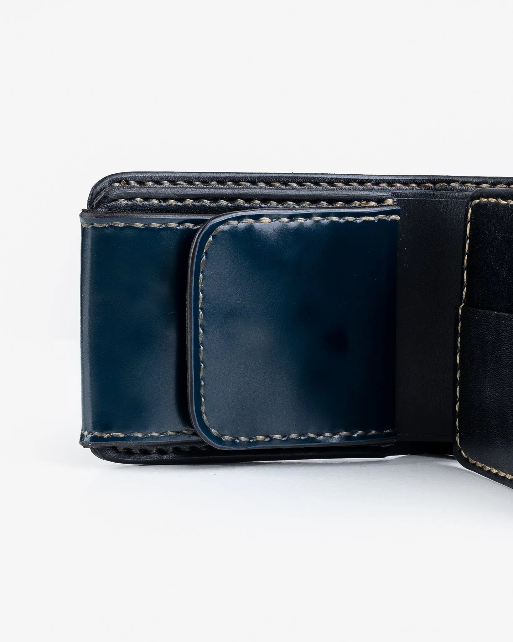 Small Shell Cordovan Wallet - Navy
