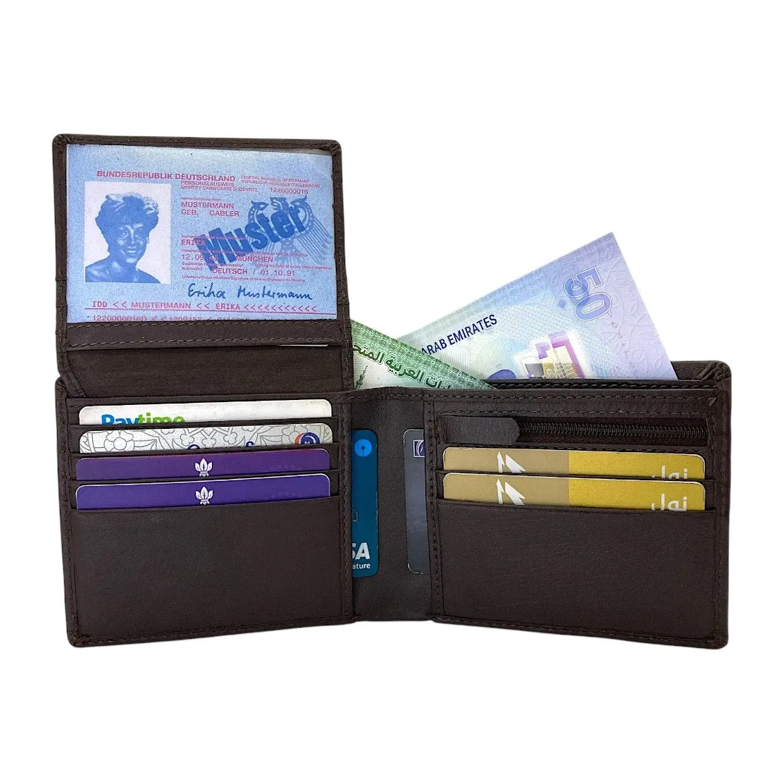Smooth Top Grain Billfold Wallet # 1244S-ZIP