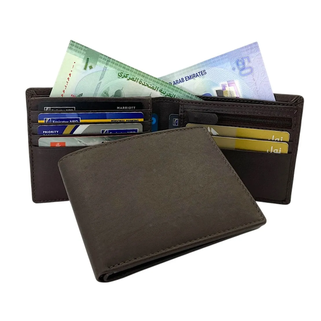Smooth Top Grain Billfold Wallet # 1244S-ZIP