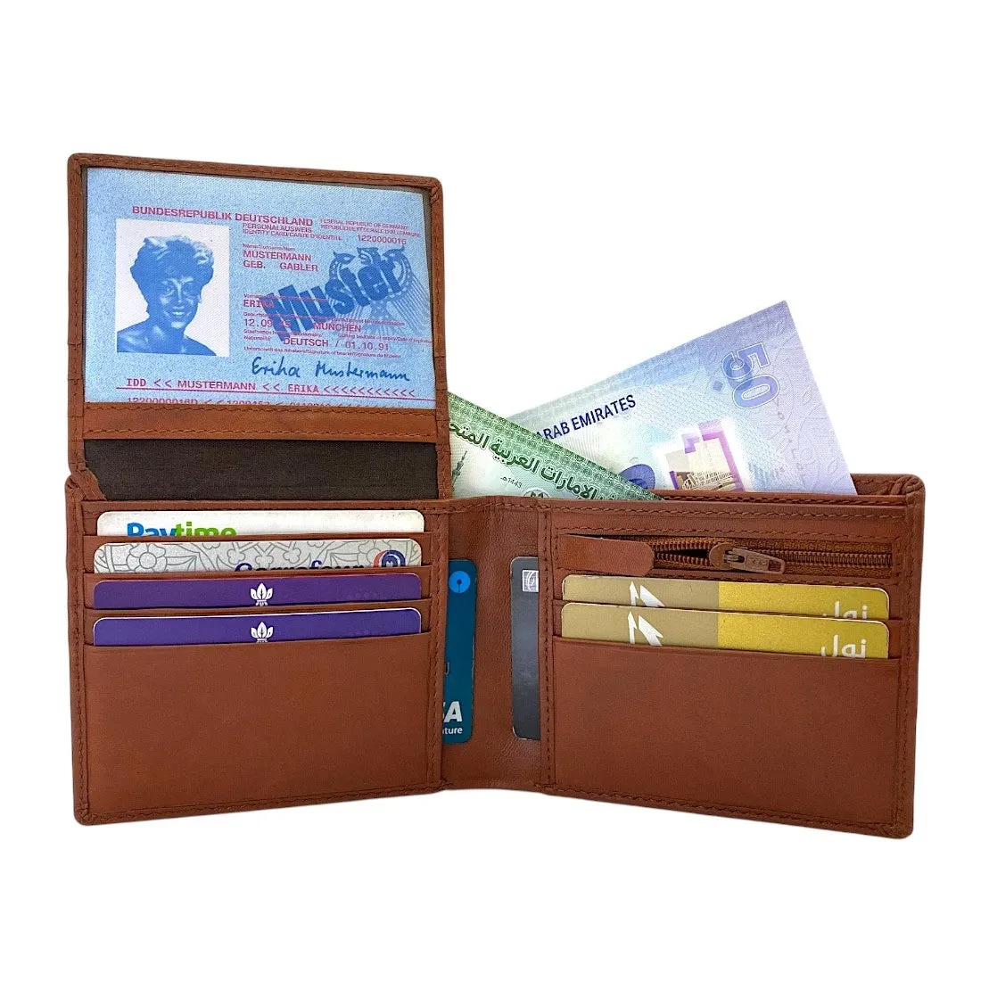 Smooth Top Grain Billfold Wallet # 1244S-ZIP