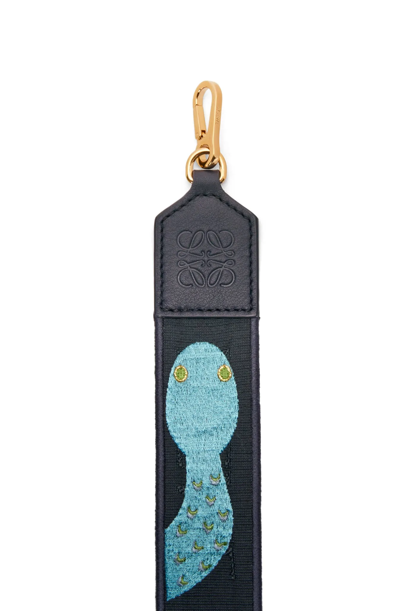 Snake Anagram Strap In Jacquard And Calfskin