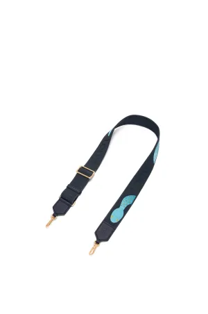 Snake Anagram Strap In Jacquard And Calfskin