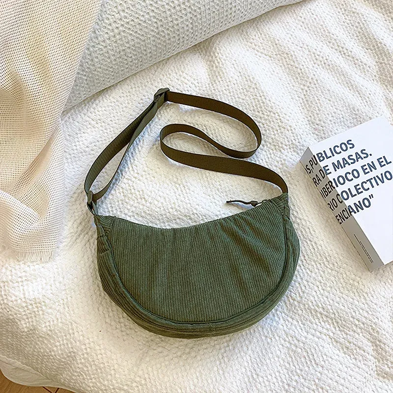 ✨Soft & Stylish Corduroy Shoulder Bag 🌈 - Fun Retro Tote for Trendy Adventures! 🎒💕