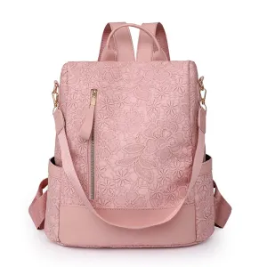 Soft Leather Stitching Anti-theft Fashion Backpack