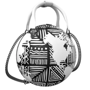 SprayGround AI Globe Handbag (Black White)