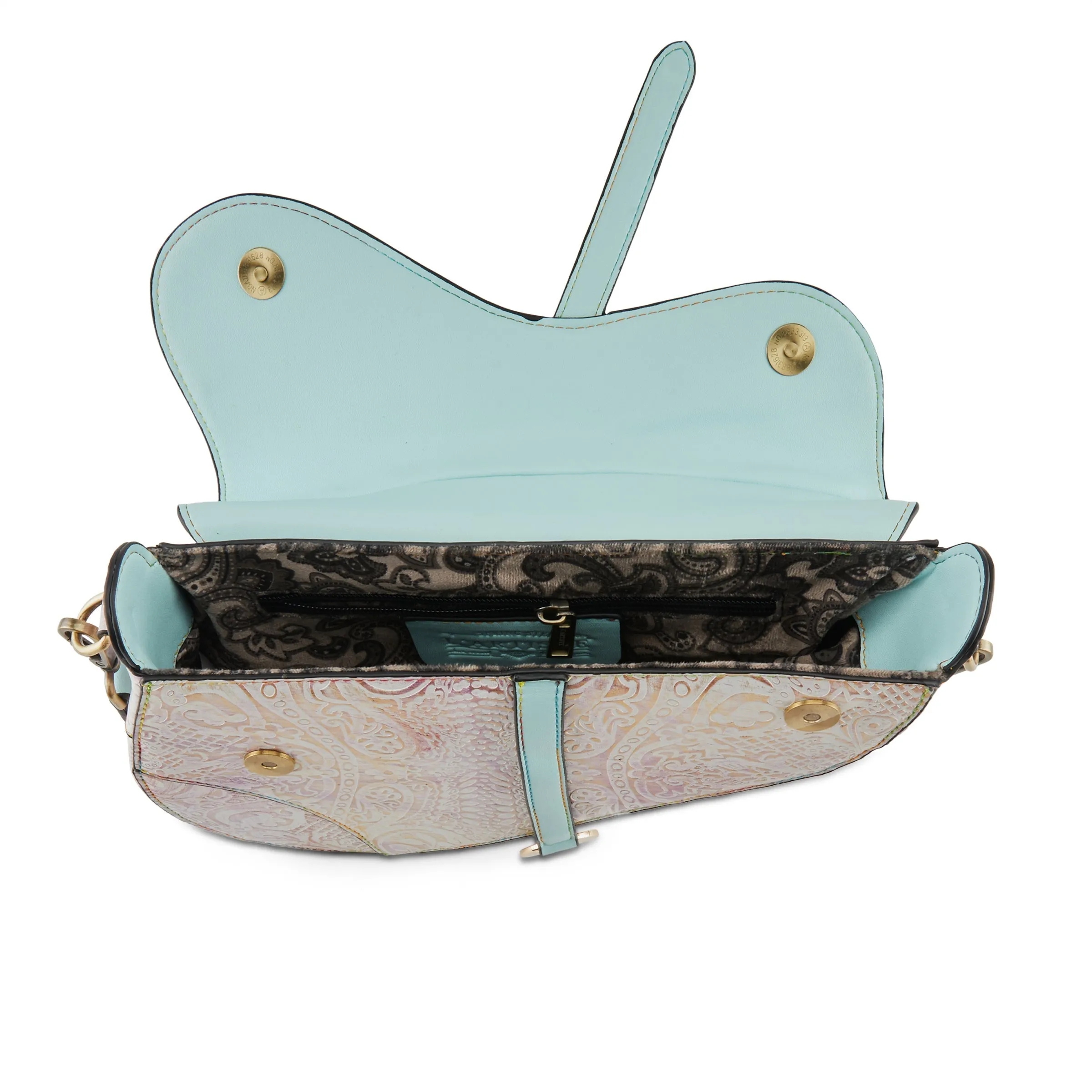 Spring Step Shoes L'Artiste Hb Dressage Handbags Asymmetrical Leather (Sky Blue Straps)