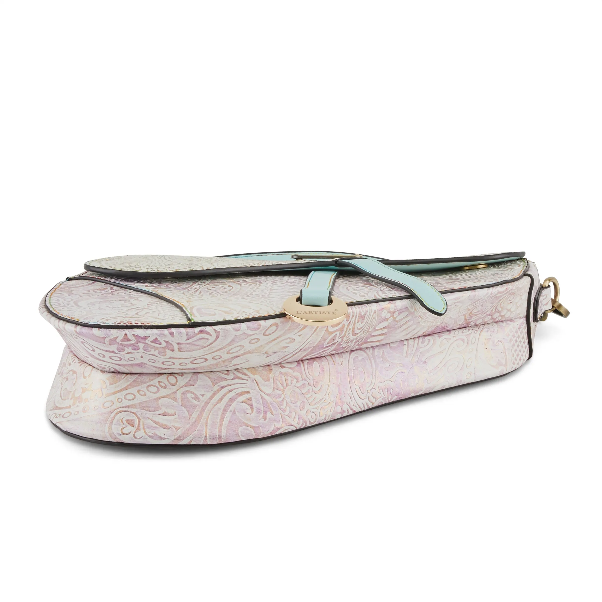 Spring Step Shoes L'Artiste Hb Dressage Handbags Asymmetrical Leather (Sky Blue Straps)