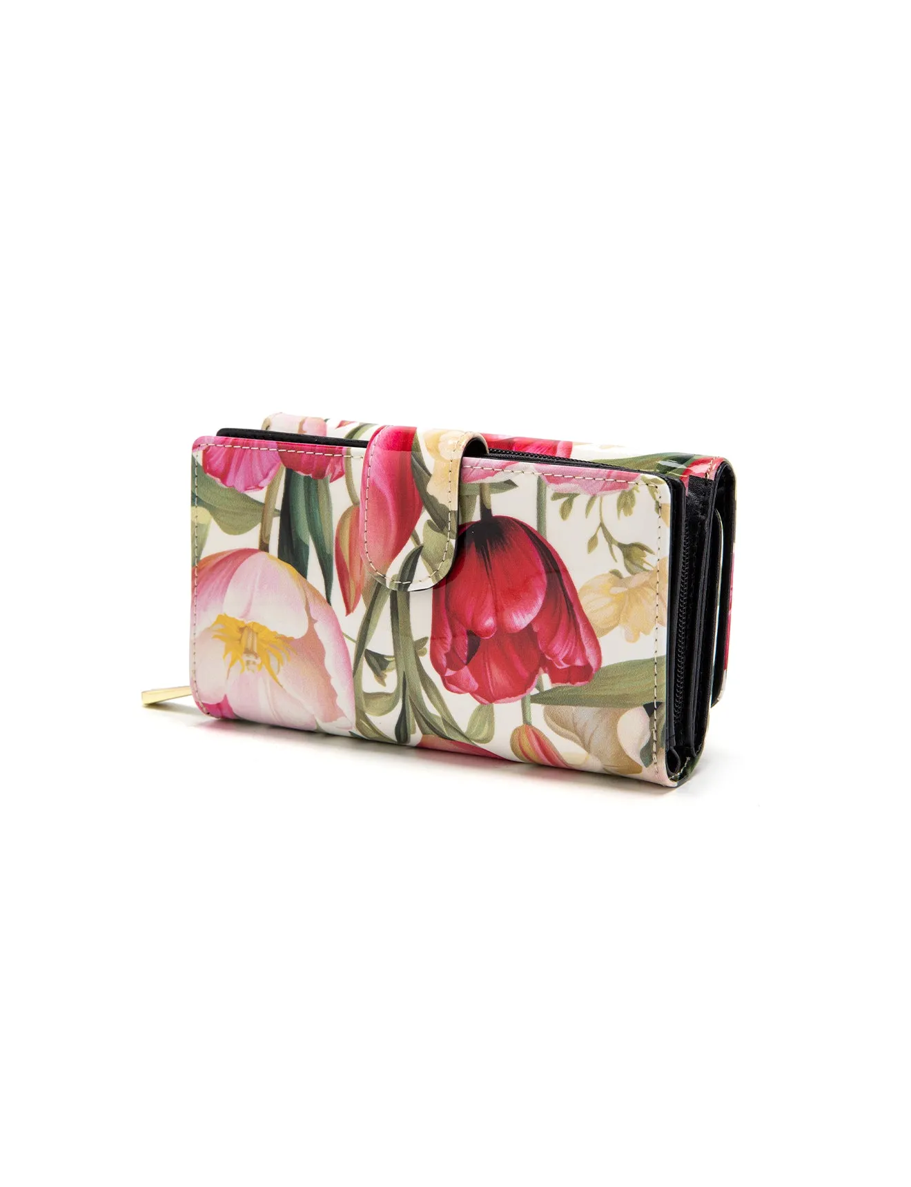 SPRING TULIP MED LEATHER RFID WALLET- WSF2102