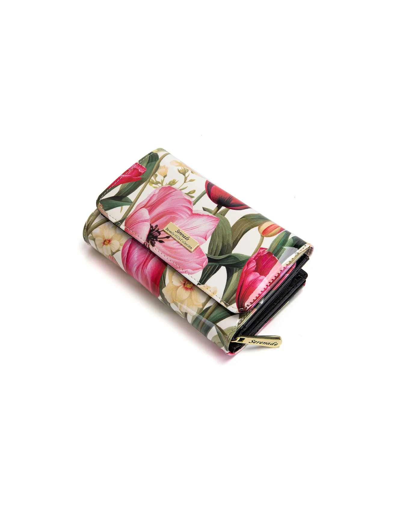 SPRING TULIP MED LEATHER RFID WALLET- WSF2102