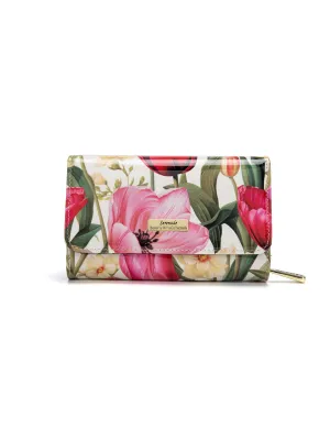 SPRING TULIP MED LEATHER RFID WALLET- WSF2102