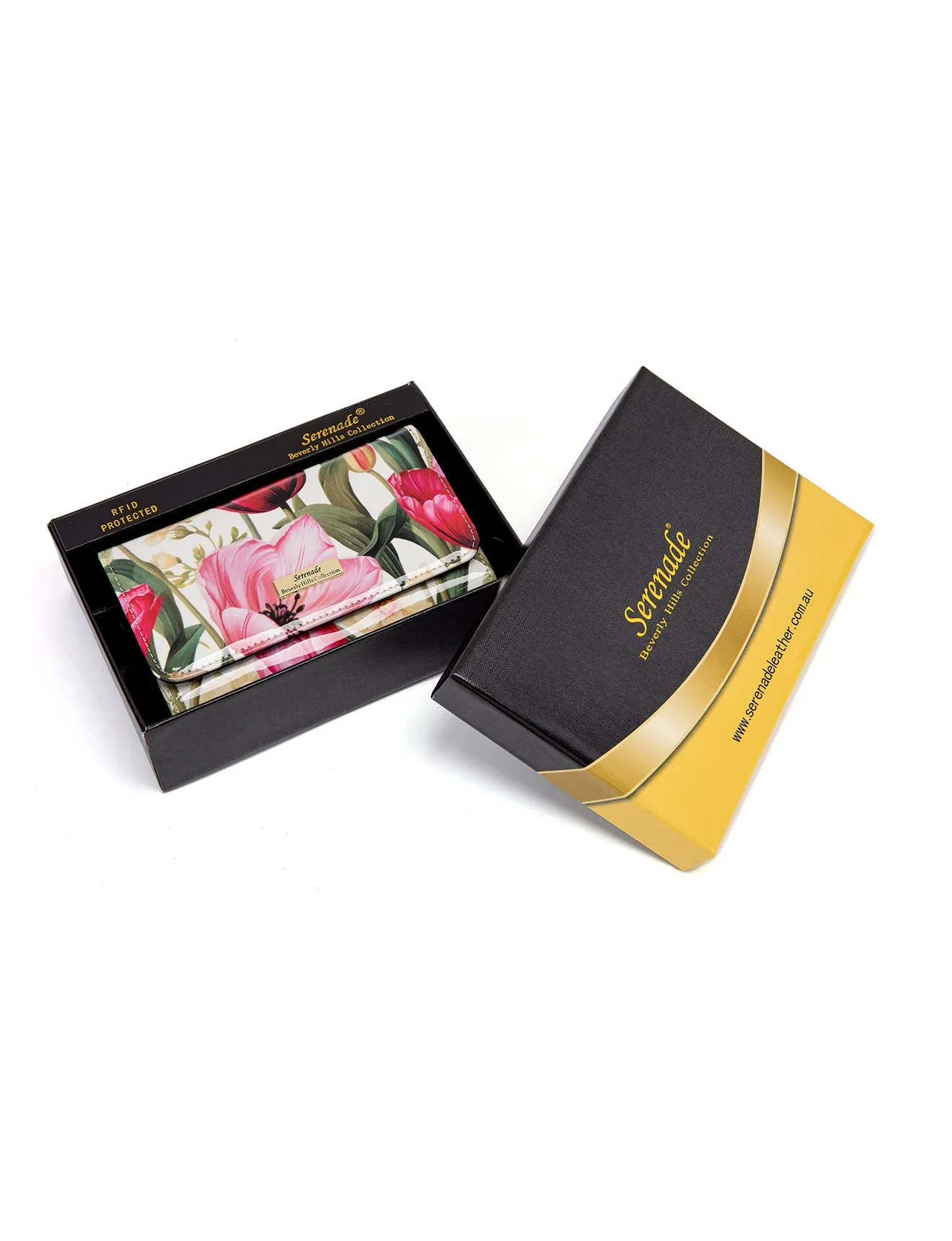 SPRING TULIP MED LEATHER RFID WALLET- WSF2102