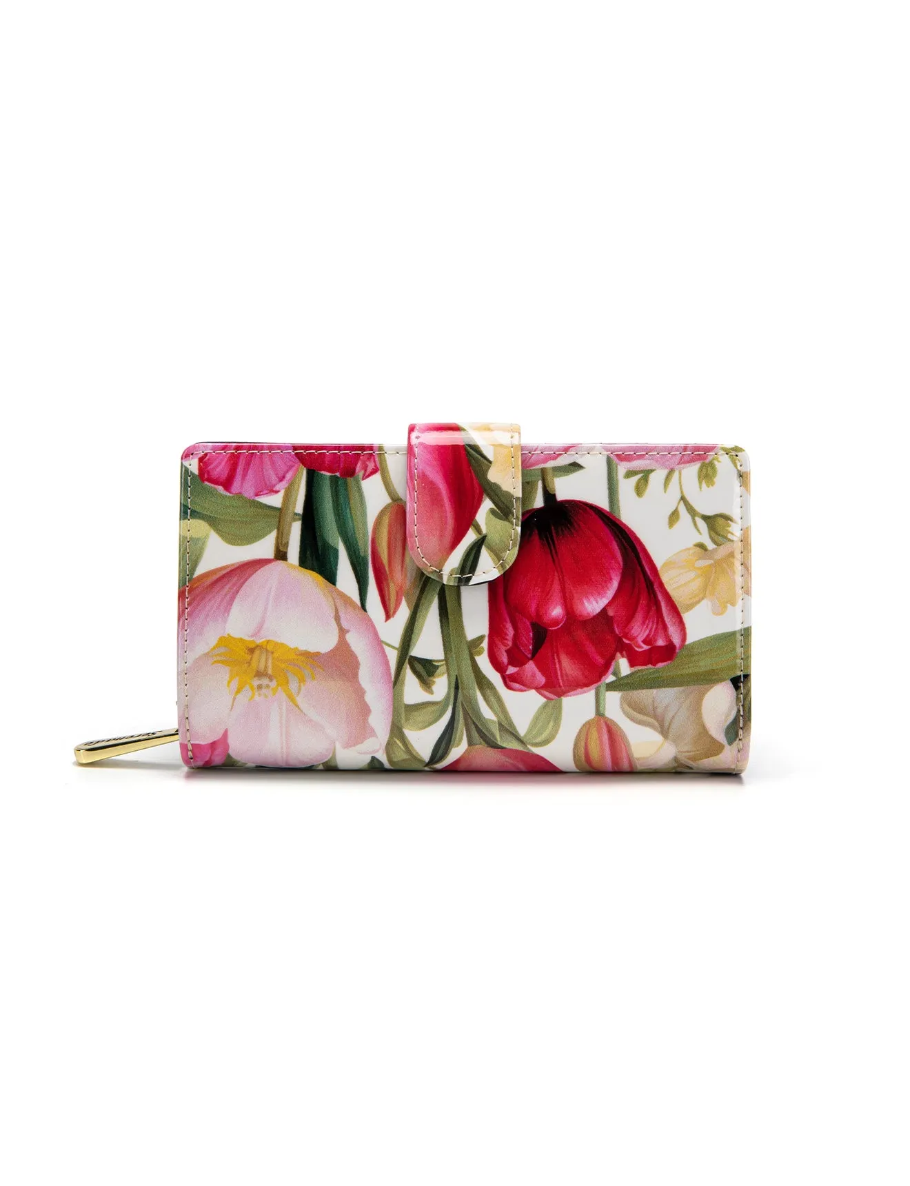 SPRING TULIP MED LEATHER RFID WALLET- WSF2102