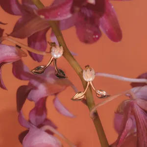 Sprout Danglers in 14k Gold