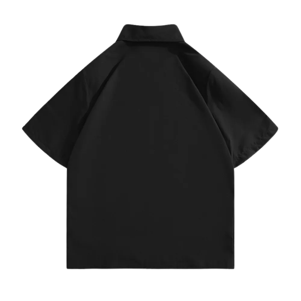 Star Zipped Shoulder Pad Shirt