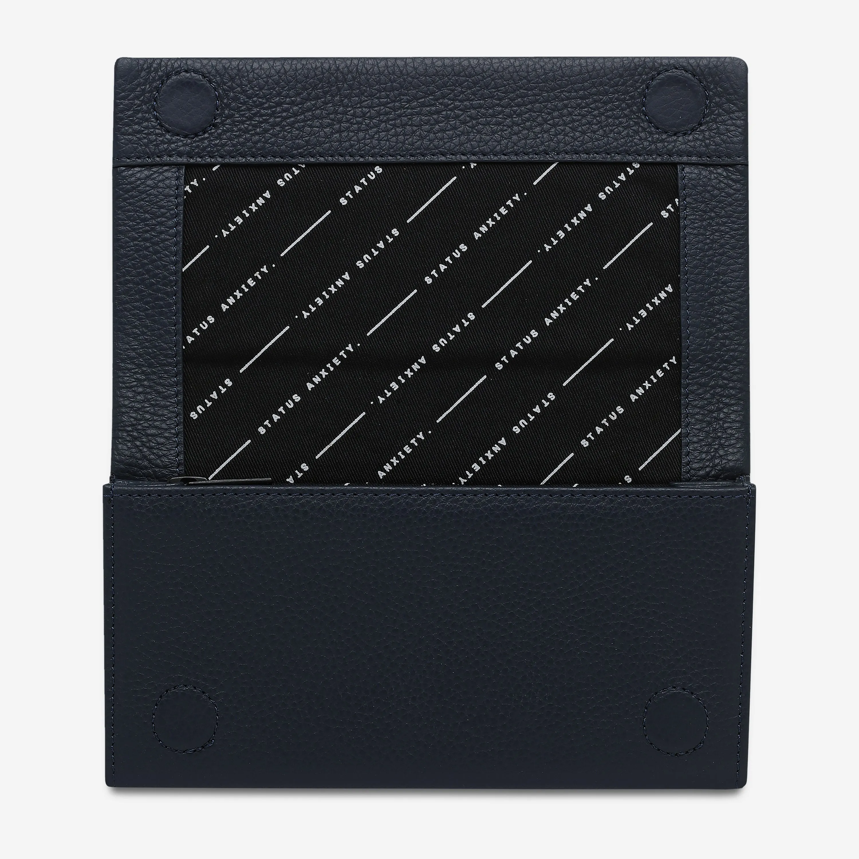 STATUS ANXIETY NEVERMIND WALLET NAVY BLUE