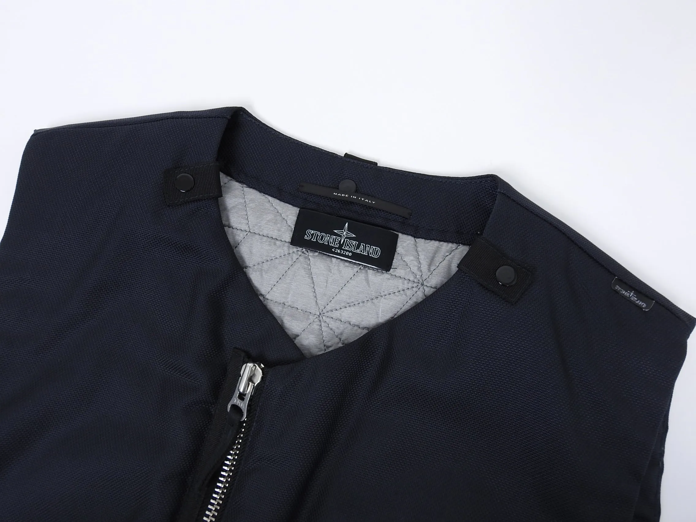 Stone Island Shadow Project Black Nylon Zip Vest - M