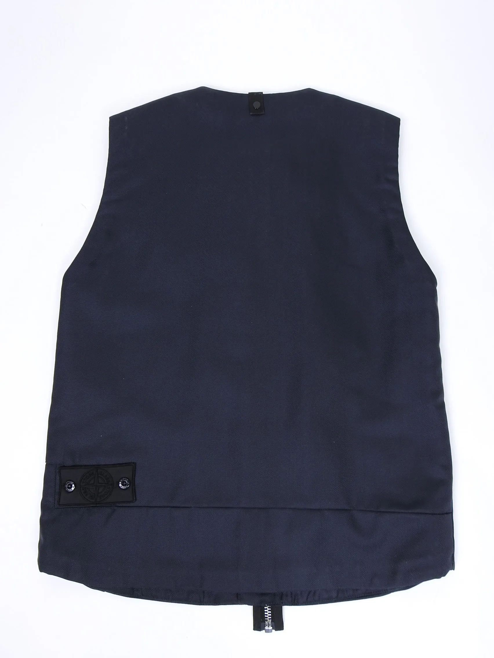 Stone Island Shadow Project Black Nylon Zip Vest - M