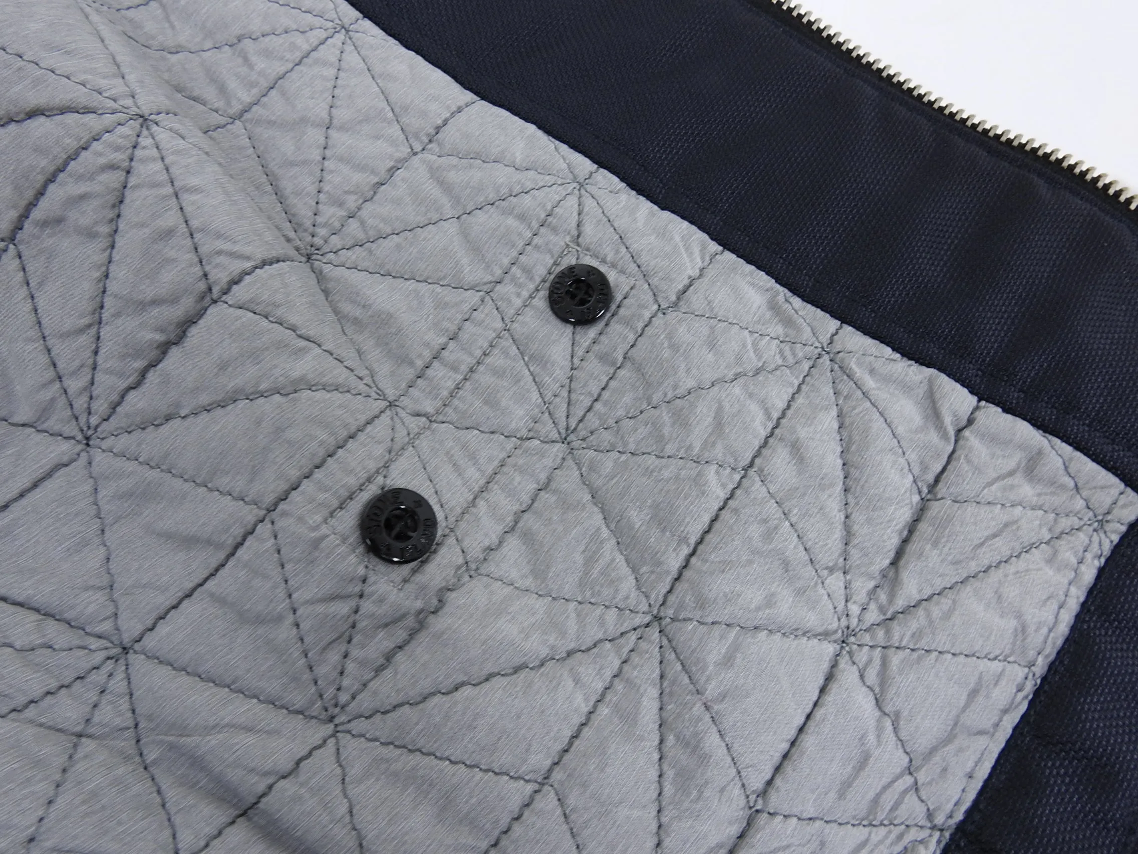 Stone Island Shadow Project Black Nylon Zip Vest - M