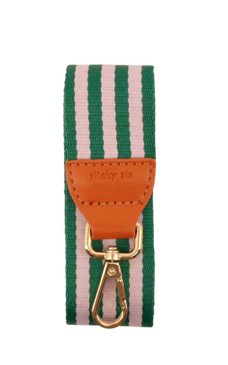 Strap La Promenade Paris Green   Mauve Lilac   Croissant Brown