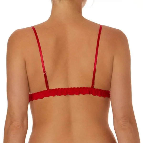 Sweetheart Mesh Bralette - Red -