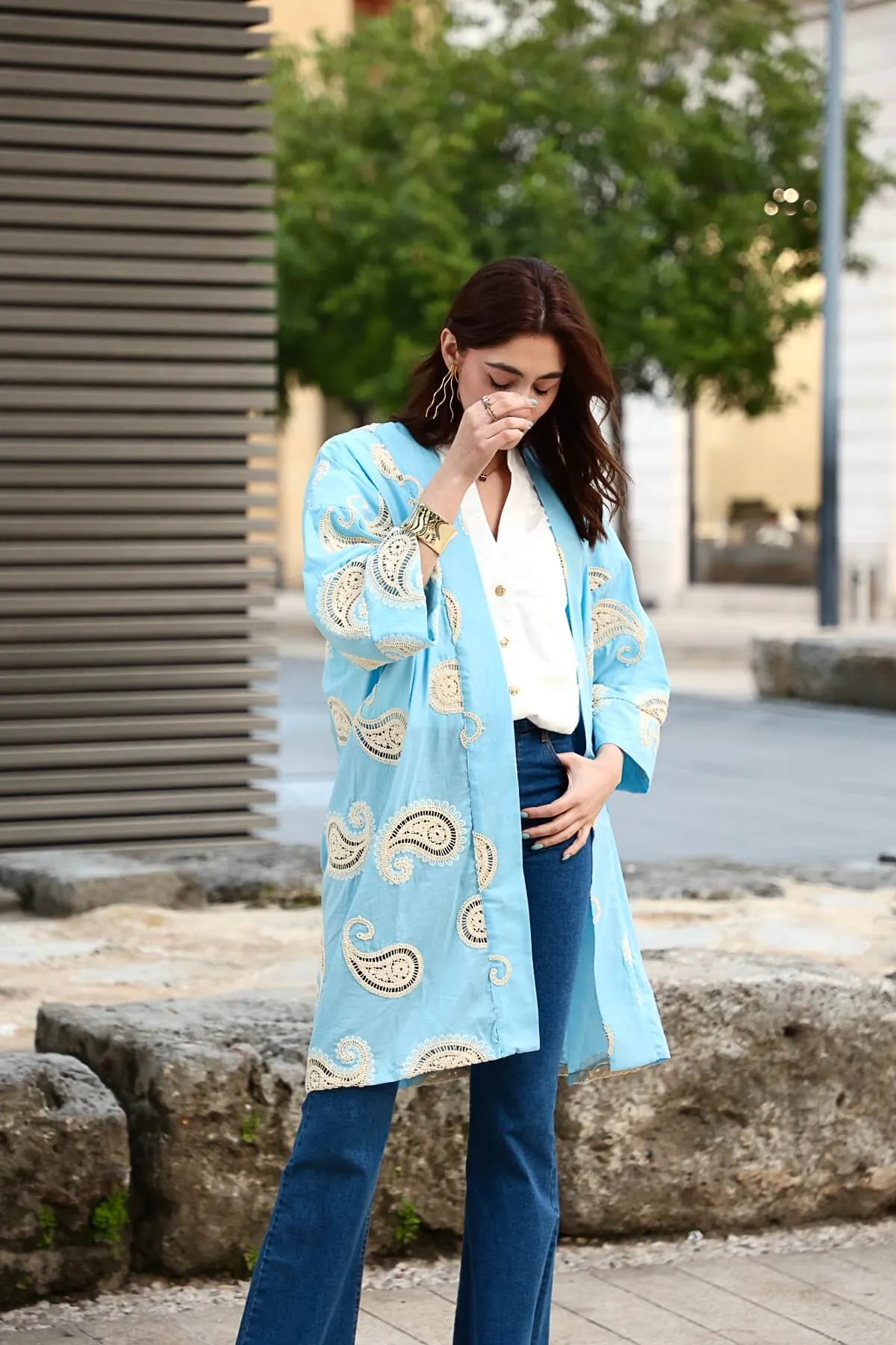 Swirl kimono