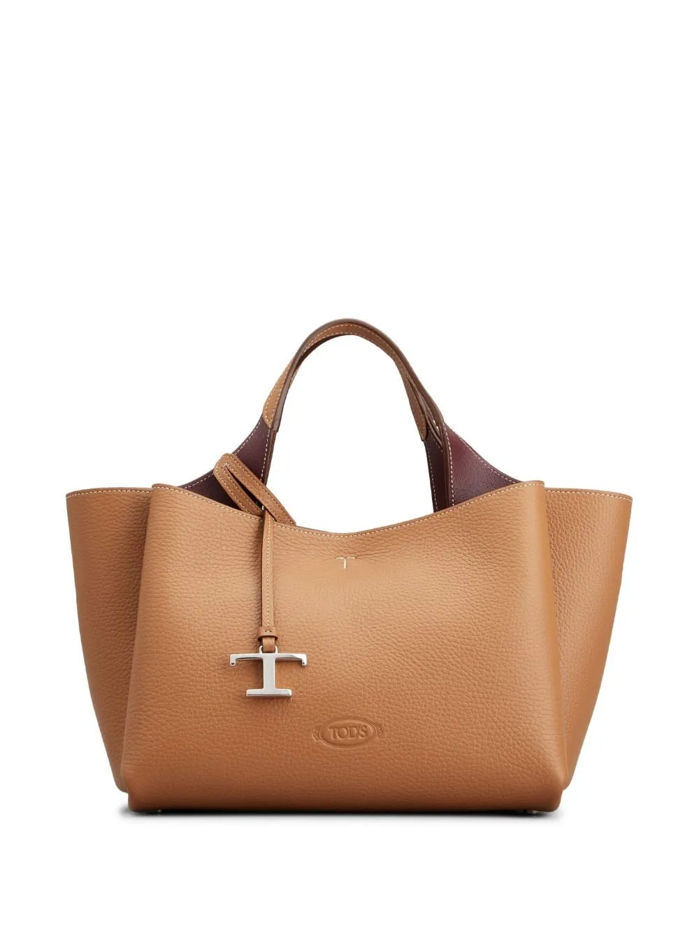 T timeless mini leather tote
